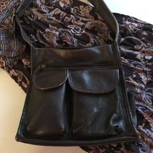 Distressed Leather Boho Shoulder Bag